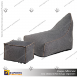 SOFA POUF LOUNGER SET FREEDOM COLOR GRIS OSCURO 