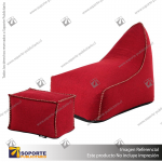 SOFA POUF LOUNGER SET FREEDOM COLOR ROJO 