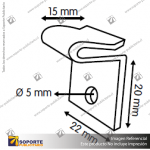 SOPORTE CLIP PARA TECHO TIPO L 15*20 MM