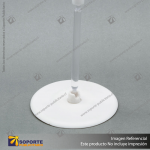 SOPORTE CON PINZA ACRILICA BASE REDONDA