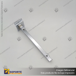 SOPORTE CROMADO PARA REPISA 25 CM PANEL RANURADO