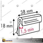 SOPORTE GRAFICA ADHESIVO 38*18 MM ESPESOR GRAFICA 1.5 MM
