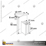 SOPORTE GRAFICA CLIP PARA GONDOLA 20*40 MM