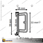 SOPORTE GRAFICA CLIP PARA GONDOLA 28*39 MM