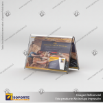 TARJETERO EN PORTA GRAFICA ACRILICO A5 (14.8*21 CMS) FORMATO A HORIZONTAL 1.5 MM