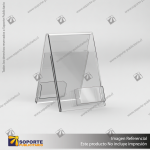 TARJETERO EN PORTA GRAFICA ACRILICO A5 (14.8*21 CMS) FORMATO A VERTICAL 1.5 MM