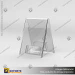 TARJETERO EN PORTA GRAFICA ACRILICO A5 (14.8*21 CMS) FORMATO A VERTICAL 1.5 MM