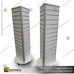 THREE-SIDED TRIANGULAR DISPLAY UNIT - PRIME COLOUR LAMINATE - 1540H X 475W X 475D