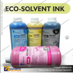 TINTA ECOSOLVENTE ALLWIN 1 LITRO COLOR CYAN PARA CABEZALES DX3. DX4. DX5. DX7