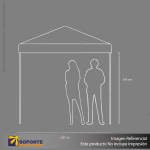 TOLDO PLEGABLE TIPO ARANA 2X2 METROS COLOR BLANCO 