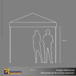 TOLDO PLEGABLE TIPO ARANA 3X3 METROS COLOR NARANJA 