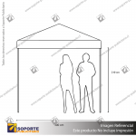 TOLDO PLEGABLE TIPO ARANA 3X3 METROS COLOR ROJO 
