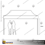 TOLDO PLEGABLE TIPO ARANA 3X4.5 METROS COLOR ROJO 