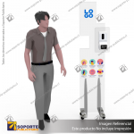 TOTEM ACRILICO CON DISPENSADOR Y TERMOMETRO 1 SPECS: TOTEM FORMA 1 8MM