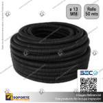 TUBO CORRUGADO NEGRO 13MM ROLLO 50 MTS
