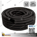 TUBO CORRUGADO NEGRO 16MM ROLLO 100 MTS