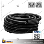 TUBO CORRUGADO NEGRO 54MM ROLLO 25 MTS
