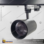 VERSALLES - FOCO LED TRACK LIGHT TRIFASICO COB 18W 3000K NEGRO 24