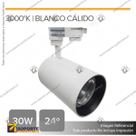 VERSALLES - FOCO LED TRACK LIGHT TRIFASICO COB 30W 3000K BLANCO 24