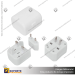 WORLD TRAVEL ADAPTOR/BLANCO/BLANCO