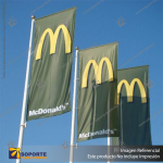 MASTIL RECTO ALUMINIO 320*80 CMS PARA BANDERA PUBLICITARIA (C10)