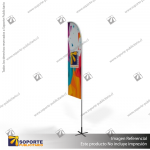 MASTIL CURVO ALUMINIO 320*80 CMS PARA BANDERA PUBLICITARIA