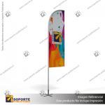 MASTIL CURVO VELA ALUMINIO 320*80 CMS PARA BANDERA PUBLICITARIA