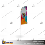 MASTIL CURVO VELA ALUMINIO 420*90 CMS PARA BANDERA PUBLICITARIA