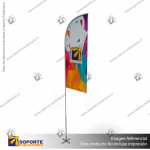 MASTIL CURVO ALUMINIO 420*90 CMS PARA BANDERA PUBLICITARIA