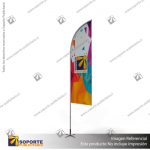 MASTIL CURVO VELA ALUMINIO 320*80 CMS PARA BANDERA PUBLICITARIA