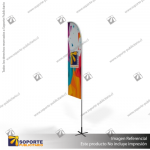 MASTIL CURVO VELA ALUMINIO 320*80 CMS PARA BANDERA PUBLICITARIA