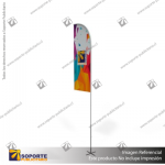 MASTIL CURVO VELA ALUMINIO 420*90 CMS PARA BANDERA PUBLICITARIA