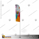 MASTIL CURVO ALUMINIO 420*90 CMS PARA BANDERA PUBLICITARIA