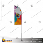MASTIL CURVO VELA ALUMINIO 420*90 CMS PARA BANDERA PUBLICITARIA