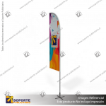 MASTIL CURVO ALUMINIO 320*80 CMS PARA BANDERA PUBLICITARIA