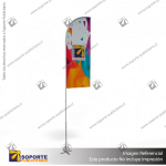 MASTIL CURVO ALUMINIO 420*90 CMS PARA BANDERA PUBLICITARIA