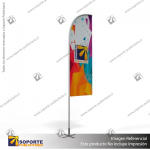 MASTIL CURVO ALUMINIO 320*80 CMS PARA BANDERA PUBLICITARIA