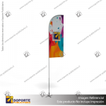 MASTIL CURVO ALUMINIO 420*90 CMS PARA BANDERA PUBLICITARIA